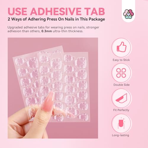 SAVILAND Press On Nail Packaging Kit with Glue and Prep Tools, 20 Sets