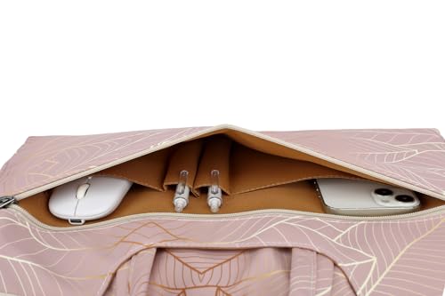 DACHEE Laptop Shoulder Bag for 15 Inch/15.6 Inch Macbook Pro - color: Yellow Leaves(07)