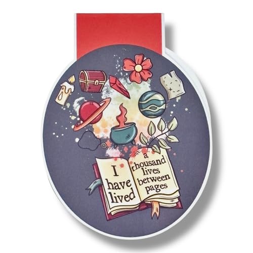creates Magnetic Bookmark For Reading Journals Planners Scrapbooking Office Supplies Cute And Funny Bookmark For Bookworms Matte Laminate Double Sided Handmade (Thousand Lives) - color: Thousand Lives
