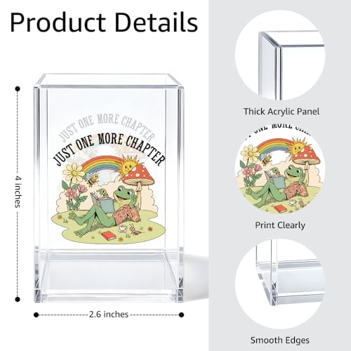 Just One More Chapter Pen Pencil Bookmark Holder for Desk Accessories - color: Transparent31
