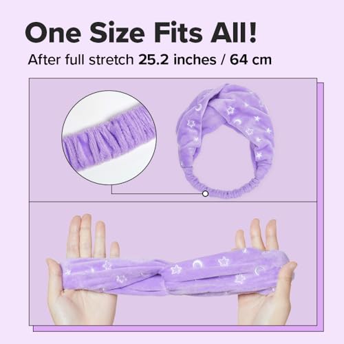 I DEW CARE Twinkle Star Face Wash Headband, Animal Head Band, Soft & Fuzzy - color: 08 Twinkle Star Headband