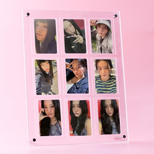 Standing Card Holder, 66 x 91 mm, Ultra Clear Acrylic Display - size: 9Cards