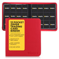 bindrz 12 Pocket Zipper Binder for 480 Sleeved Trading Cards (Red) - color: Red