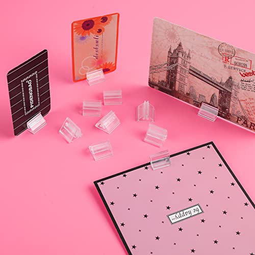 Abeillo 24PCS Plastis Card Stands Clear Game Card Stands Display, Game Piece Holders Picture Stands for Cards, Photos,Memos,Pictures Display