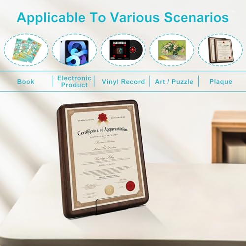 Boloyo Acylic Upright Display Stand, 6PC 6 Inch Clear Display Holder Easel Base Picture Frame for Home Office School Store to Display Book, Vinyl Record, Album, LP Cover, Artworks, CDs - color: 6 Inch, size: 6PC