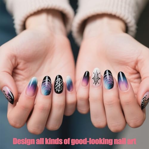 Artdone 32pcs Nail Art Brushes Tools Set Dotting Tools for Gel Polish - color: 32Pcs Set