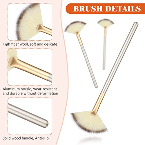 Maitys 9 Pieces Facial Fan Mask Brushes, Blue, Purple, Champagne - color: Blue, Purple, Champagne