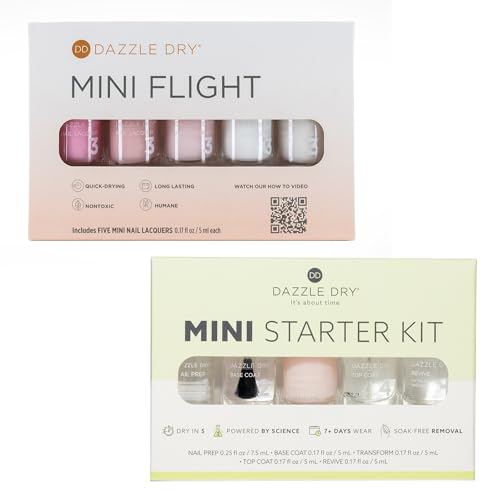 Dazzle Dry Starter Mini Kit + French Manicure Mini Flight