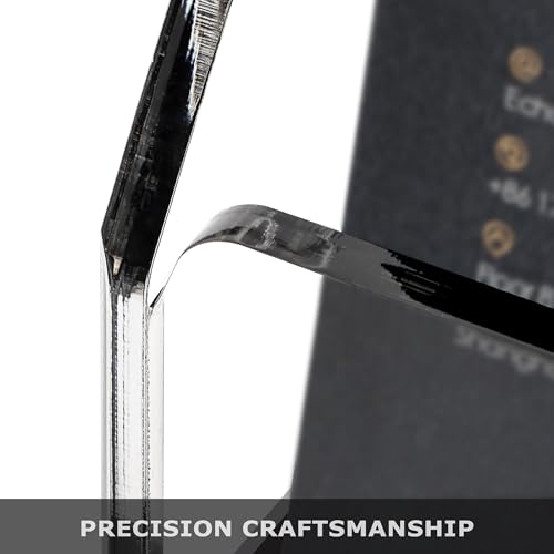 SANRUI Black Vertical Business Card Holder for Desk 1 Slot Clear Acrylic