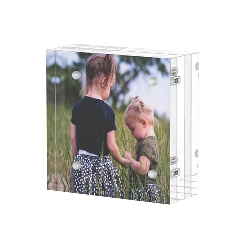 Sezanrpt Acrylic Picture Frames 2x2, 2x2 Picture Frame Mini for 2x2 Pictures, Clear Ticket Display Frame Small Tips Holder - size: 2'' x 2''