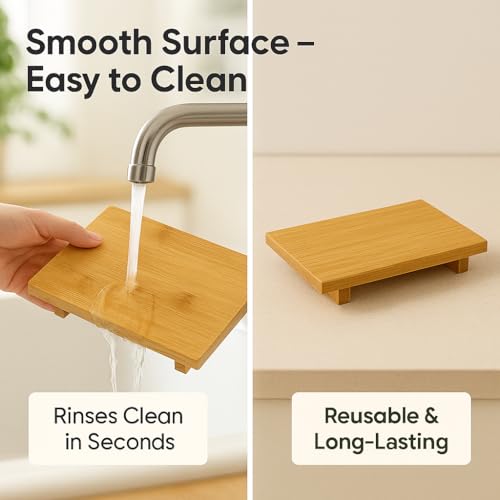 Bamboo Sushi Plate Japanese Style Sushi Serving Tray, Wooden Sushi Board & Sashimi Platter – Natural Eco-Friendly Bamboo Tableware for Sushi Rolls, Nigiri & Appetizers (9.45" × 5.91", Count, 2) - size: 9.45" × 5.91"