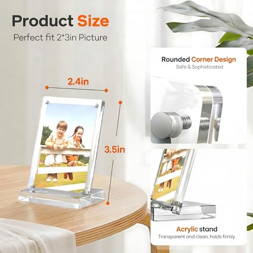 2.4x3.5 Acrylic Picture Frame,2 Pack