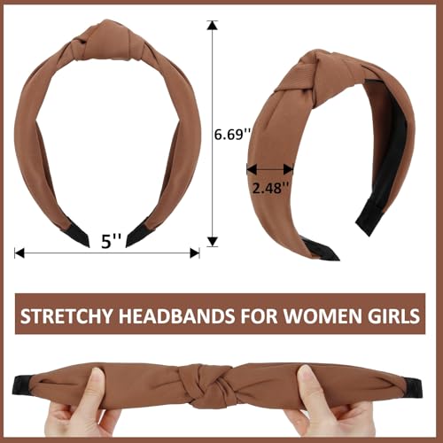 TERSE Headbands for Women Girls Fashion Knotted Headbands Fall Colors - color: Headbands Color-H