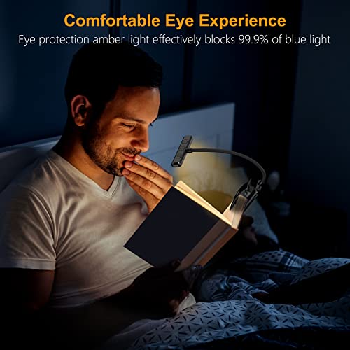 Gritin 19 LED Rechargeable Book Light for Reading in Bed - color: Black