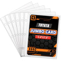 Jumbo Card Sleeves Big Card Protector Sleeves for 3 Ring Binder - 50 Pack - size: L 5.4x7.5"