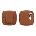 Royal Bagger Genuine Cowhide Leather Coin Purse for Women, Lychee Pattern Mini Change Pouch with Buckle Closure, Compact Accessory Bag 1603 (Brown) - color: Brown
