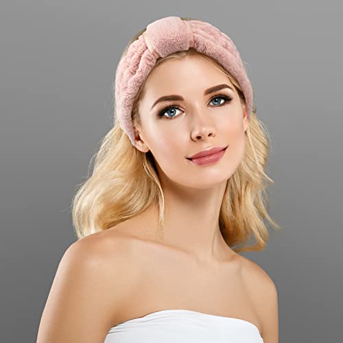 WILLBOND Spa Headband for Washing Face,Pink - color: Pink