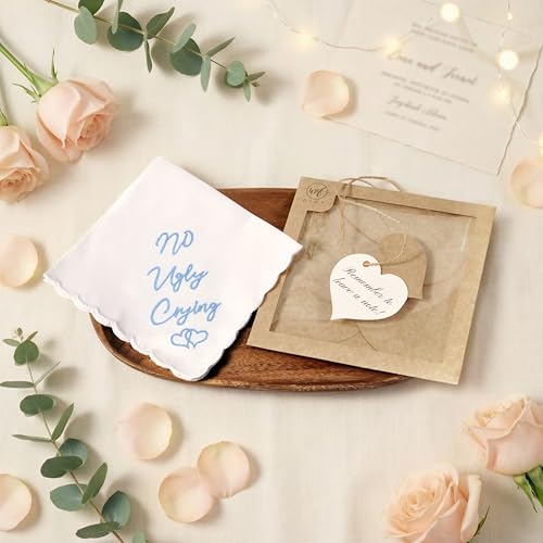 Mother of the Bride Gifts Wedding Handkerchief Keepsake - color: No Ugly Crying, style: Brown Envelope