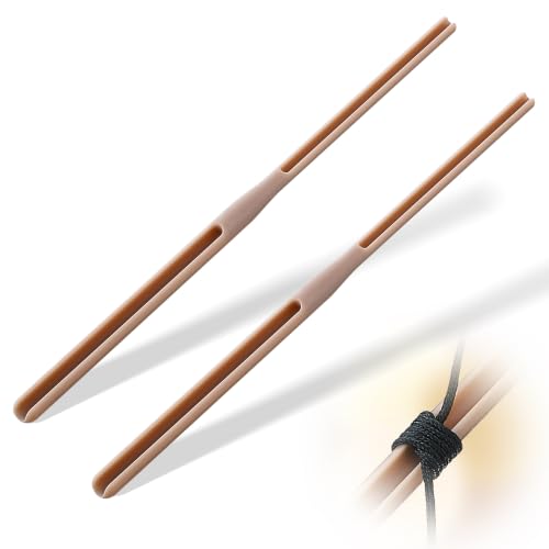 Dunkive 2 Pack Rosary Cord Knotting Tool, Dual Head,Brown - color: Brown