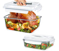 KOMUEE 2 Pack 220oz+76.4oz Extra Large Glass Food Storage Containers Set