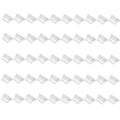 50 Pcs Clear Card Stands, Triangular Display Holders for Game Cards, Photos, Menus, Table Number Signs - Transparent Acrylic Card Holders for Board Games & Decor