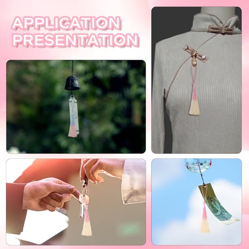 30PCS Mini Tassels for Crafts Bookmark Tassels for Crafts 10 Colors Silky Soft Tassels with Cord Loops Handmade Craft 13cm/5-Inch Small Tassels for Bookmarks DIY Crafts Keychain Jewelry Making