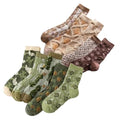 Lavish Lavender Argyle Frill Socks for Women, Dress Socks - color: 10pair-brown+green