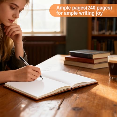 Comix Lined Journal Notebook for Work, 240 Pages, 5.5" x 8.3", Light Brown - color: Light Brown, size: 1 Pack