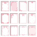 DERTE 24 PCS Pink Bow Sticky Notes Coquette Notepad Back to School Supplies