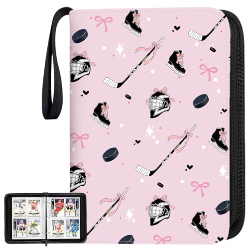 900 Pockets Hockey Card Binder, Fits 900 Cards With 50 Removable Sleeves