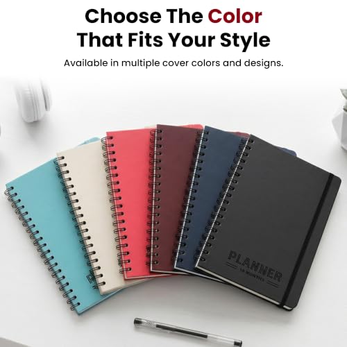 Nextnoid B5 18-Month Undated Monthly Planner, Hardcover, Black - color: a-Black, style: a-Monthly Undated