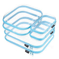 YQBRAO Clear Hard Shell Zipper Cases, 6 Multi-Size Organizers, Blue - color: Blue, size: 6 Pack (2L+2M+2S)