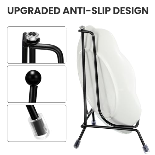 Chumia 18 Pcs Anti Slip Plate Stands for Display, Black, 6 Inch - size: 6 Inch