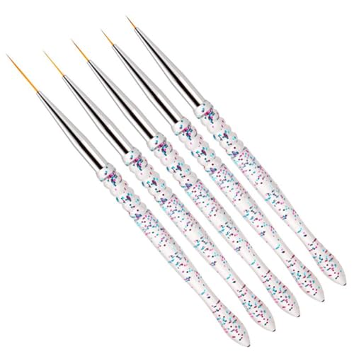 Nail Dotting Tools Kit - 10 Pcs, 5 Double-end Tools, 5 Nail Liner Brushes - color: c-10pcs