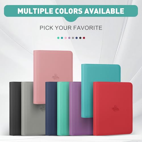 Trading Card Binder 9 Pocket, 360 Pockets Card Collection Binder - color: Turquoise