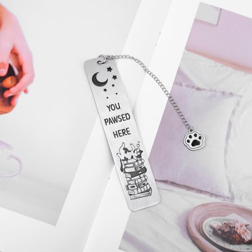 Cat Bookmark Gift for Cat Lovers, Cute Sleeping Kitten Metal Book Mark - style: Sleeping Cat