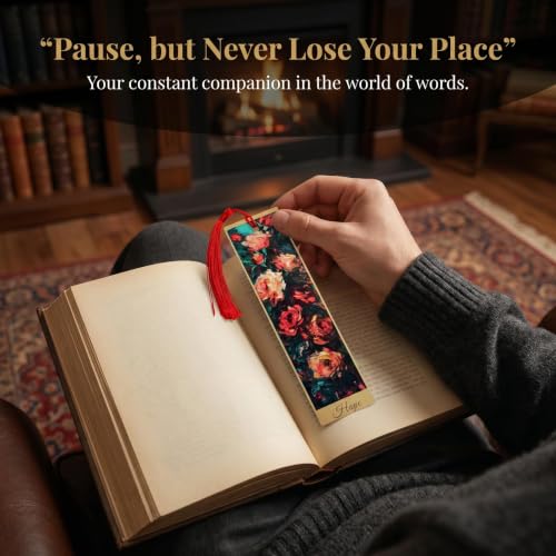 5Pcs Printed Paper Floral Vintage Oil Painting Book Marks with Tassels - color: Set F
