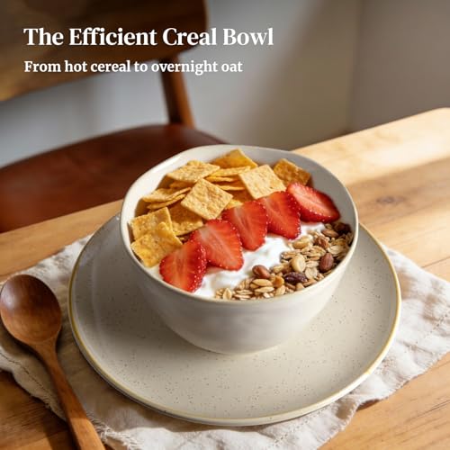 DOWAN 22 OZ Cereal Bowls, Deep Ceramic Bowls for Soup, Pho, Oatmeal, Salad, Ramen and Noodles, Microwave & Dishwasher Safe, 5.5" x 3.5"