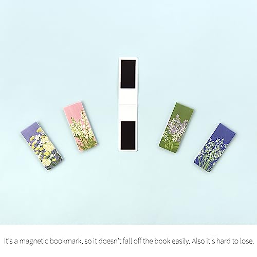 Monolike Magnetic Bookmarks Olivia's Flowers Ver.4, Set of 5 - color: Olivia's Flowers Ver.4