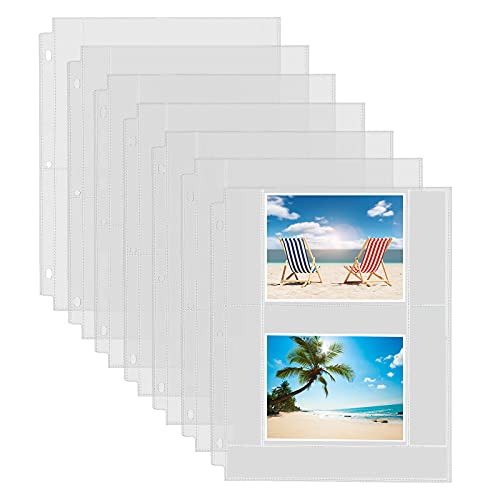 Fabmaker 30 Pack 4x6 Photo Sleeves for 3 Ring Binder, Hold 120 Photos - size: 4x6 inch 2 pocket