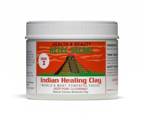 Aztec Secret - Indian Healing Clay 10oz Jar - Deep Pore Cleansing Facial & Body Mask – The Original 100% Natural Calcium Bentonite Clay - size: 10 Ounce (Pack of 1)