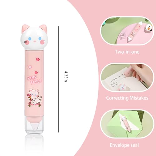 9Pcs Pink Cute Cat Stationery Gifts Set,Kawaii School Supplies - style: 9pcs pink cute cat