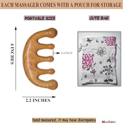 Wooden Scalp Massager for Scalp Relax, Loc Comb, Scalp Gua Sha - style: 02 Lucky