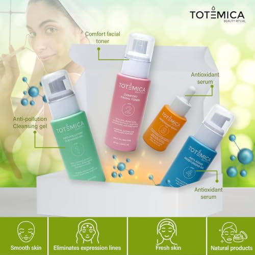 TOTEMICA PR Box 4-Step Skin Care Set, Cleanser, Toner, Serum & Moisturizer