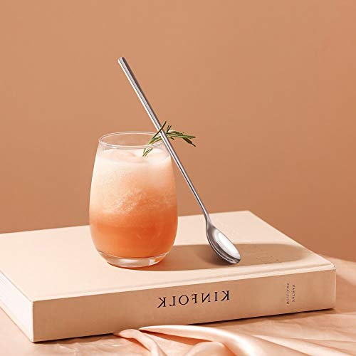 AOOSY 9-In Long Handle Spoon, Coffee Stirrers, Ice Tea Spoon,Set of 6 - color: A Long Silver Spoon