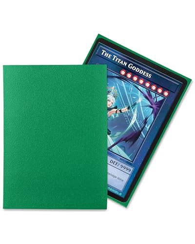 TitanShield Small Card Sleeves, White (150 Sleeves) - Fits YuGiOh - color: Emerald
