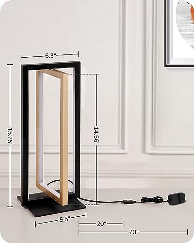 EDISHINE LED Table Lamp, Modern Bedside Lamps for Living Room, Gold - color: Gold