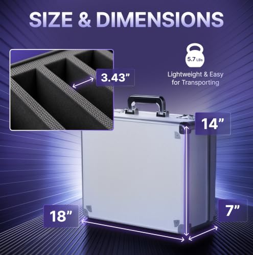 Universal Trading Card Storage Box, 4 Row Black Graded Card Case Slab Case - color: Black, size: 4 Row