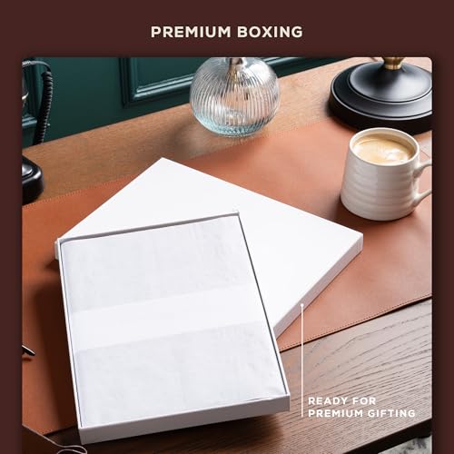 BEECHMORE BOOKS A4 8.5x11.5 Lined Leather Journal For Men 120 GSM, Gift Box - color: Chestnut Brown, size: A4 - 8.5" x 11.5" Large