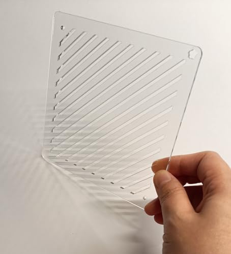 Acrylic Sashiko Stencil,Sashiko Embroidery Pattern,Quilt Stitch Mold,Small Needle Embroidery for Manual DIY Tool Template (Oblique Lines) - style: Oblique lines